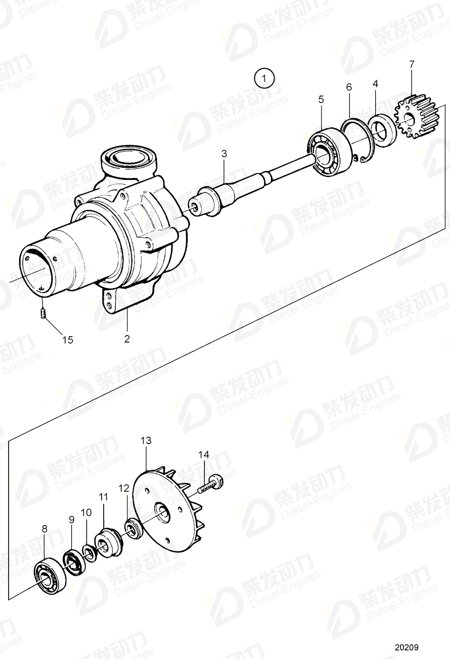 volvo penta Roller bearing 184743 Drawing volvo penta Roller bearing 184743 Drawing